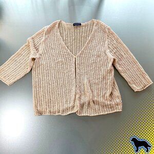 Jones New York NY V-Neck Creme Off White V Neck Cardigan Sweater Size 3X